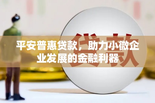邢台平安普惠贷款，助力小微企业发展的金融利器