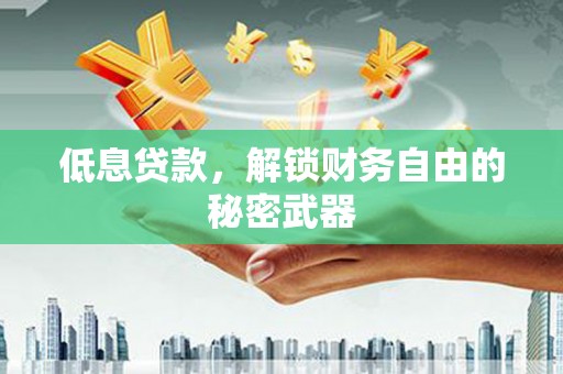 疏附低息贷款，解锁财务自由的秘密武器