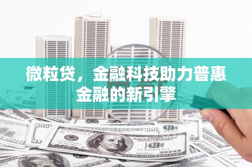 吴桥微粒贷，金融科技助力普惠金融的新引擎