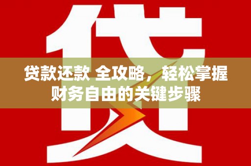 吴忠贷款还款 全攻略，轻松掌握财务自由的关键步骤