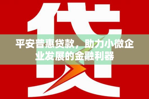 保德平安普惠贷款，助力小微企业发展的金融利器