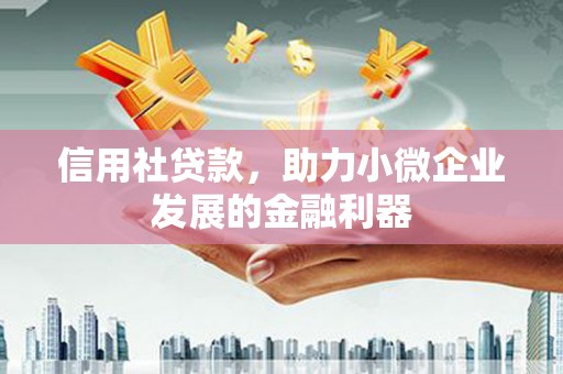 岢岚信用社贷款，助力小微企业发展的金融利器