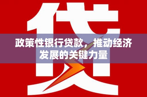 胶州政策性银行贷款，推动经济发展的关键力量