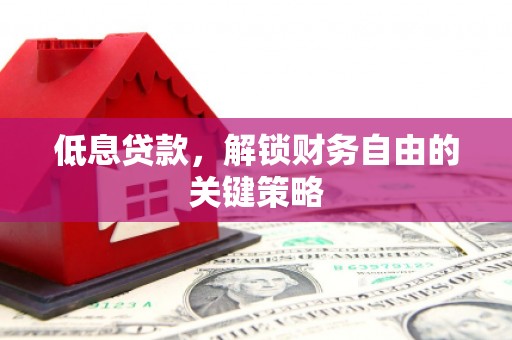 虎门低息贷款，解锁财务自由的关键策略
